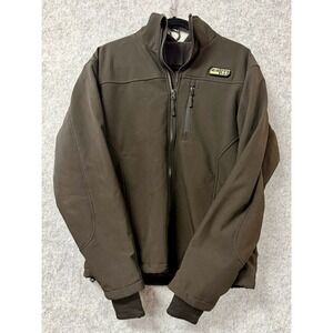 Sharper Image Men's Rechargeable Heated Softshell Jacket Green Size M